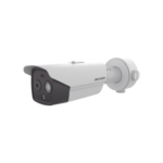 Bala IP Dual / Térmica 9.7 mm ( 256 × 192 ) / Óptico 8 mm (4 Megapixel) / 30 mts IR / Exterior IP67 / PoE / Termométrica / Detección de Temperatura / Sirena y Luz Intermitente Integrada