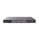 Switch Capa 3 Gigabit PoE+ Administrable / 24 puertos 10/100/1000 Mbps + 4 Puertos SFP+ 10G Uplink / Hasta 360W / Compatible con GWN Cloud.