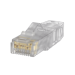 Plug RJ45 Cat6A, Para Cable UTP de Calibre 23-24 AWG, Chapado en Oro de 50 micras.